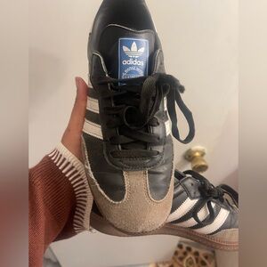 Adidas  Black and Tan Sneakers